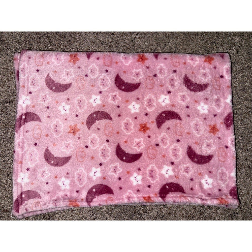 Baby Blanket Lovey Little Joy Moon Stars Cloud  Pink Baby Toddler‎ Crib